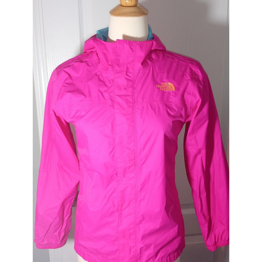 The North Face Jacket Womens Small Pink Hooded Full Zip Lightweight Windbreaker